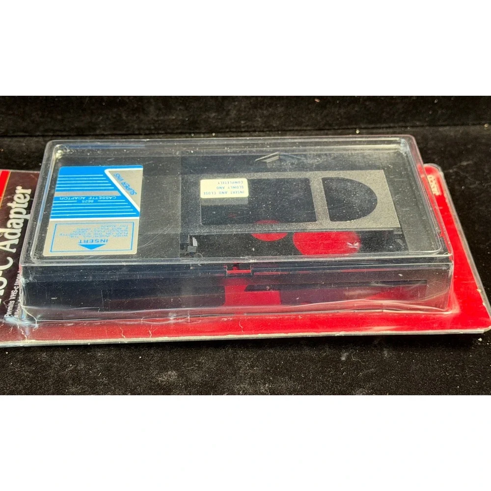 Jasco HE+ VHS-C Adapter Cassette: for VHS VCR Playback HE8625, NEW Sealed